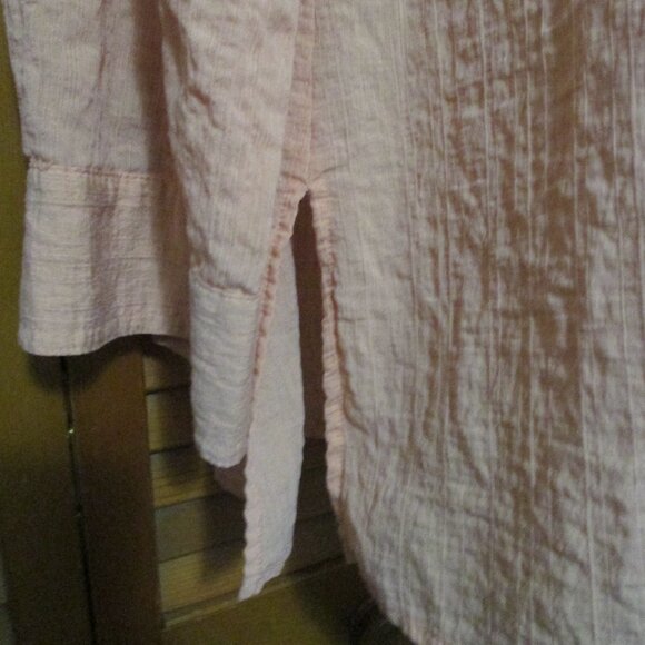 Emma James peach top, roll up button sleeves, button down blouse size XL - Picture 4 of 11